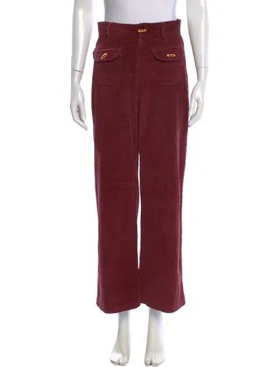 Pre-owned La Veste Wide Leg Pants In Burgundy