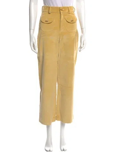 Pre-owned La Veste Wide Leg Pants In Yellow