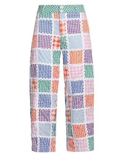 La Veste Woman Pants White Size L Cotton
