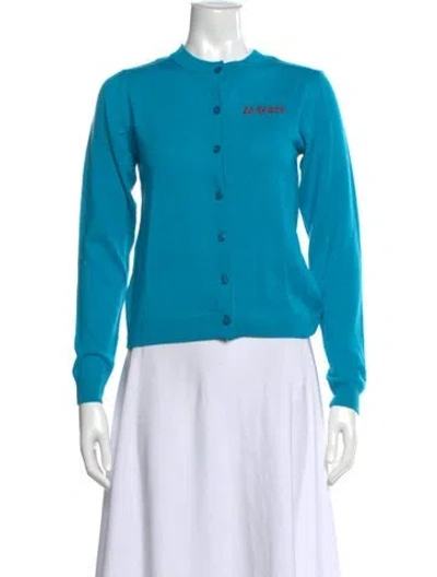 Pre-owned La Veste Wool Crew Neck Sweater W/ Tags In Blue