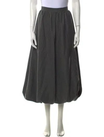Pre-owned La Veste Wool Midi Length Skirt In Gray
