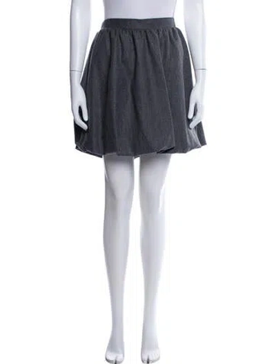 Pre-owned La Veste Wool Mini Skirt W/ Tags In Gray
