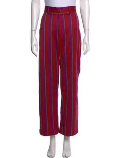 Pre-owned La Veste Wool Straight Leg Pants In Multicolor