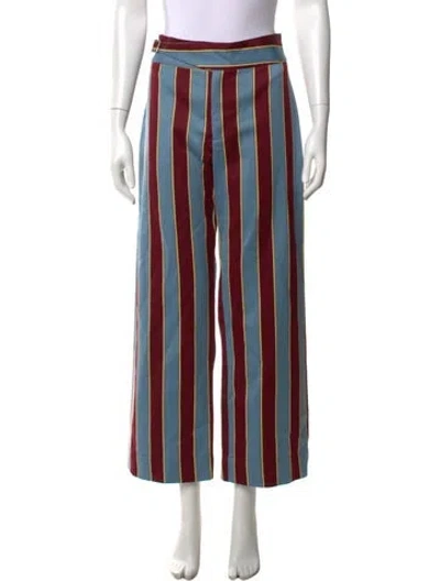 Pre-owned La Veste Wool Wide Leg Pants In Blue