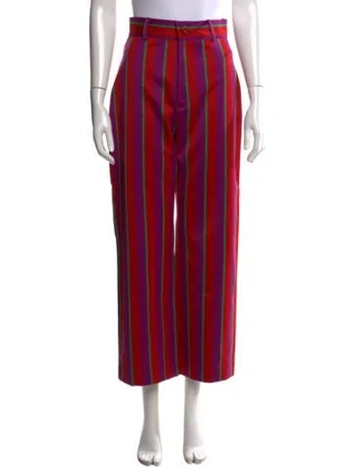 Pre-owned La Veste Wool Wide Leg Pants In Pink