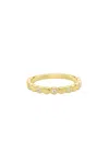 La Vie Jewelry Women's Dots With Stones Ring - Gold Plated