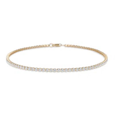 La Vie Jewelry Women's Thin Tennis  Bracelet- Gold Edition