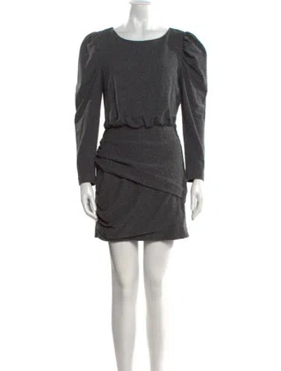 Pre-owned La Vie Rebecca Taylor Bateau Neckline Mini Dress W/ Tags In Gray