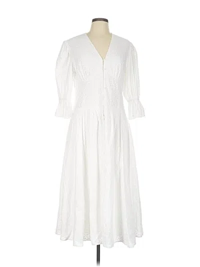 Pre-owned La Vie Rebecca Taylor Casual Dress In White