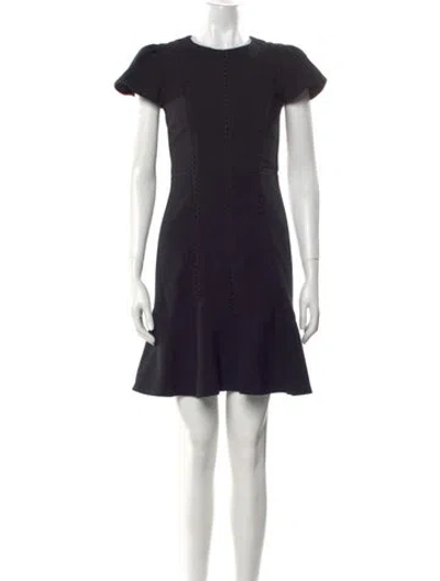 Pre-owned La Vie Rebecca Taylor Crew Neck Mini Dress In Black