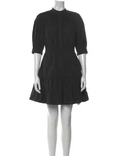 Pre-owned La Vie Rebecca Taylor Crew Neck Mini Dress In Black