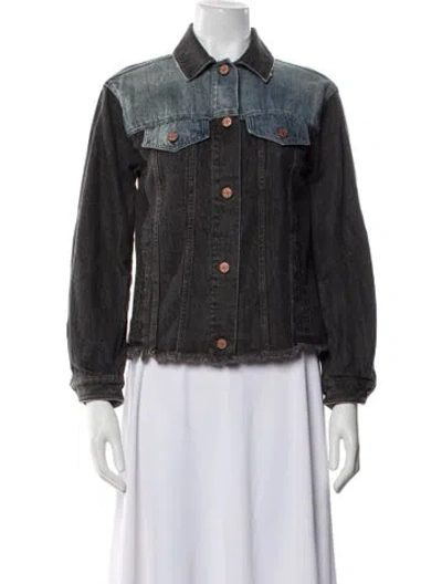 Pre-owned La Vie Rebecca Taylor Denim Jacket In Black
