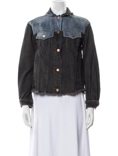 Pre-owned La Vie Rebecca Taylor Denim Jacket In Black