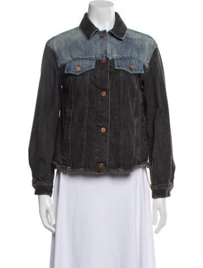Pre-owned La Vie Rebecca Taylor Denim Jacket In Blue
