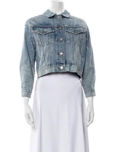 Pre-owned La Vie Rebecca Taylor Denim Jacket In Blue
