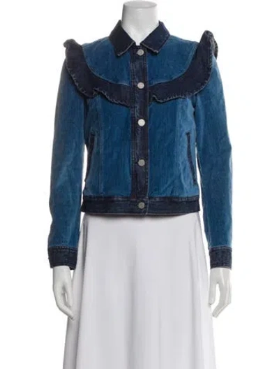 Pre-owned La Vie Rebecca Taylor Denim Jacket In Blue