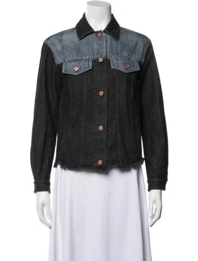 Pre-owned La Vie Rebecca Taylor Denim Jacket In Blue/grey