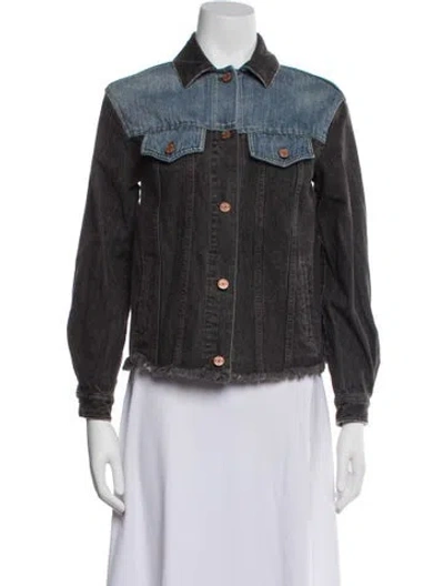 Pre-owned La Vie Rebecca Taylor Denim Jacket In Gray