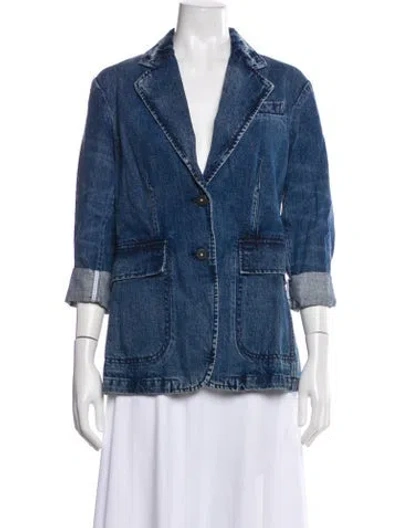 Pre-owned La Vie Rebecca Taylor Denim Jacket W/ Tags In Blue