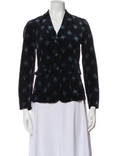 Pre-owned La Vie Rebecca Taylor Floral Print Jacket In Black