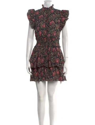 Pre-owned La Vie Rebecca Taylor Floral Print Mini Dress