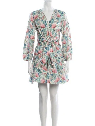 Pre-owned La Vie Rebecca Taylor Floral Print Mini Dress In Multi