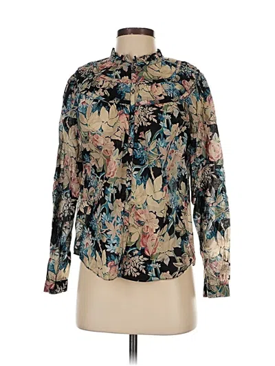 Pre-owned La Vie Rebecca Taylor Long Sleeve Blouse In Black