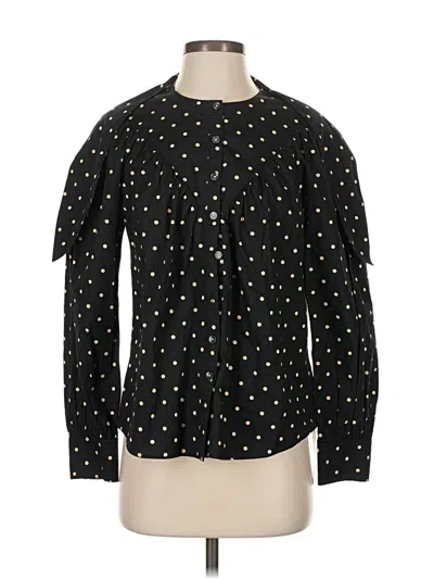 Pre-owned La Vie Rebecca Taylor Long Sleeve Blouse In Black