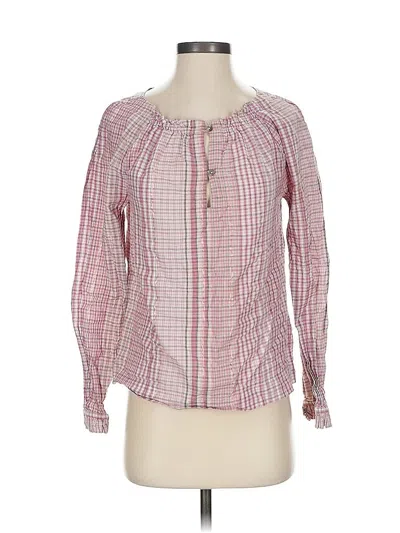 Pre-owned La Vie Rebecca Taylor Long Sleeve Blouse In Pink