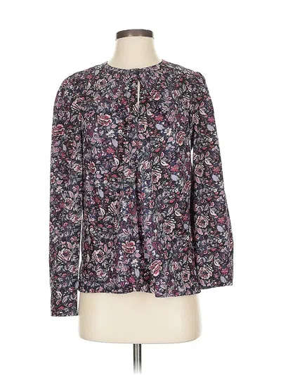 Pre-owned La Vie Rebecca Taylor Long Sleeve Blouse In Purple