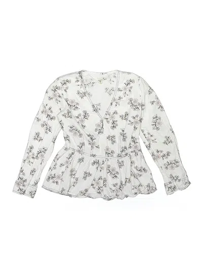 Pre-owned La Vie Rebecca Taylor Long Sleeve Blouse In White