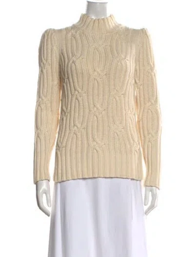 Pre-owned La Vie Rebecca Taylor Mock Neck Sweater In Neutral