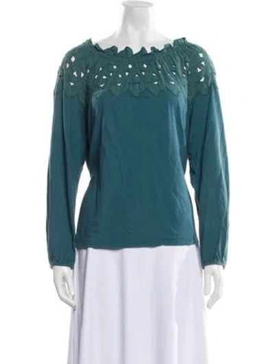 Pre-owned La Vie Rebecca Taylor Off-the-shoulder Mini Dress In Blue