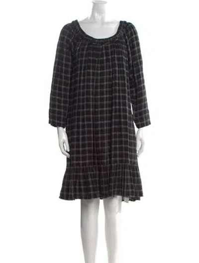 Pre-owned La Vie Rebecca Taylor Plaid Print Knee-length Dress In Multi