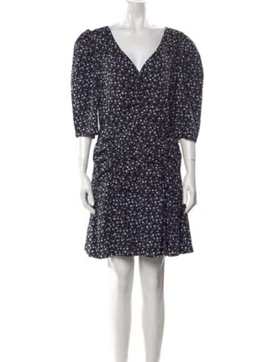 Pre-owned La Vie Rebecca Taylor Printed Mini Dress In Blue