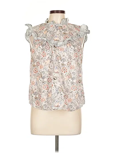 Pre-owned La Vie Rebecca Taylor Sleeveless Blouse In White