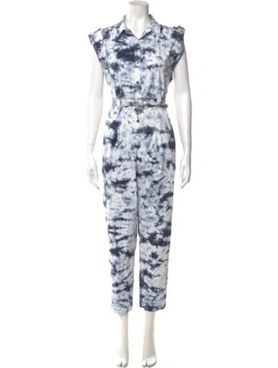 Pre-owned La Vie Rebecca Taylor Tie-dye Print Jumpsuit In Multi
