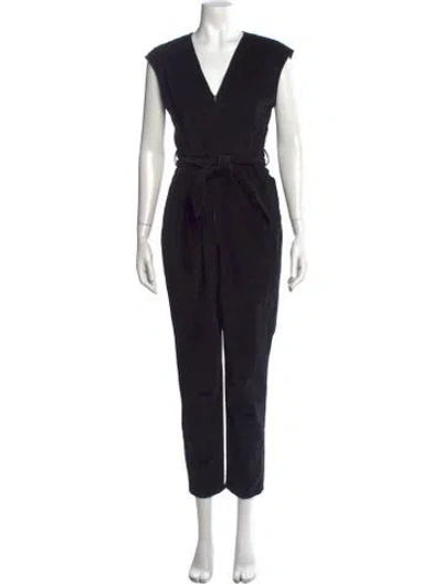 Pre-owned La Vie Rebecca Taylor V-neck Jumpsuit In Black