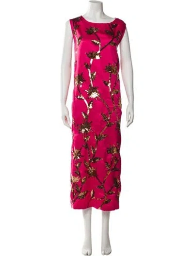 Pre-owned La Vie Style House Floral Print Long Dress