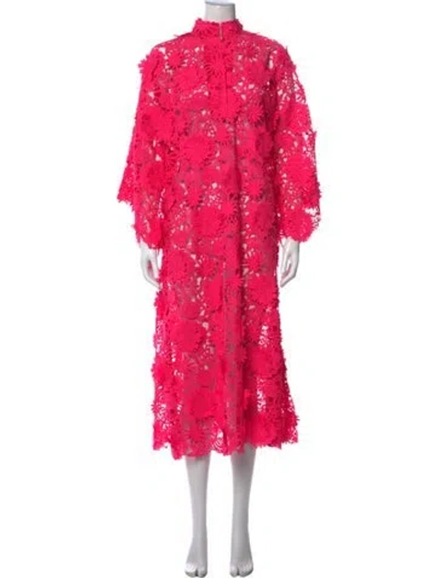 Pre-owned La Vie Style House Floral Print Long Dress In Pink