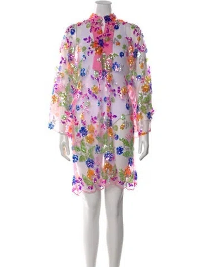 Pre-owned La Vie Style House Floral Print Mini Dress