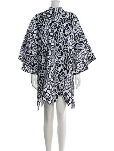 Pre-owned La Vie Style House Floral Print Mini Dress In Black