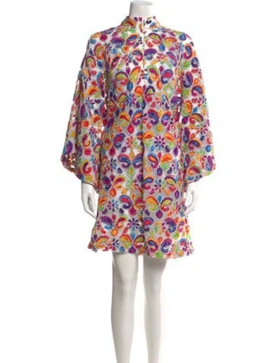 Pre-owned La Vie Style House Floral Print Mini Dress In Multi