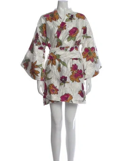Pre-owned La Vie Style House Floral Print Mini Dress In Multi