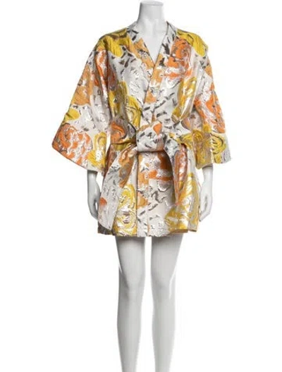 Pre-owned La Vie Style House Floral Print Mini Dress In Multi