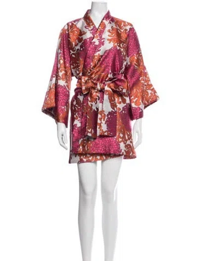 Pre-owned La Vie Style House Floral Print Mini Dress In Multi