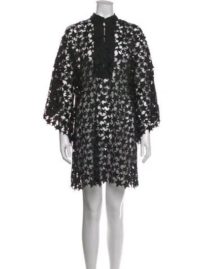 Pre-owned La Vie Style House Graphic Print Mini Dress In Black