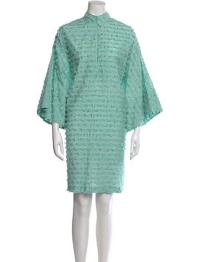 Pre-owned La Vie Style House Lace Pattern Knee-length Dress In Green