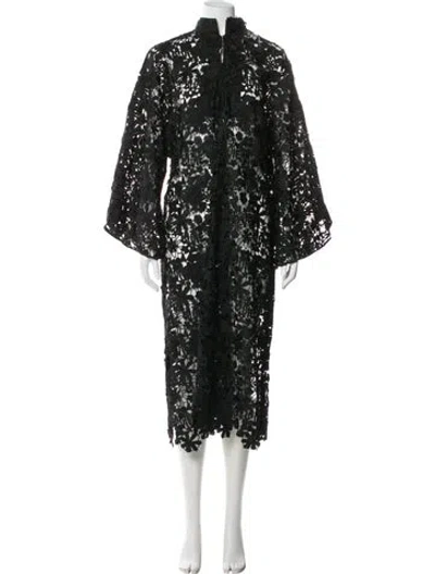 Pre-owned La Vie Style House Lace Pattern Long Dress W/ Tags In Black