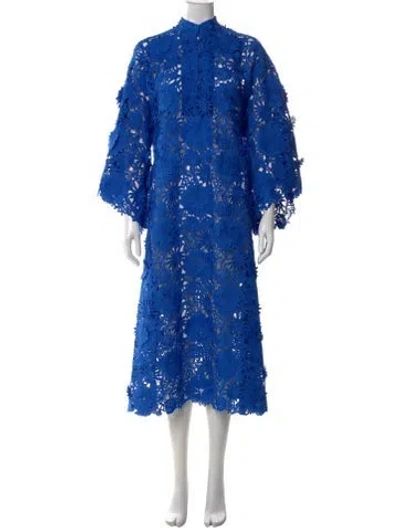 Pre-owned La Vie Style House Lace Pattern Long Dress W/ Tags In Blue